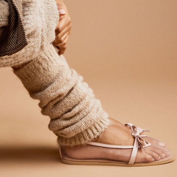 Free People Pink Bow Flats - Picture 3 of 16